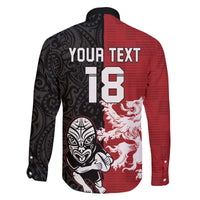 Custom British Lions New Zealand Family Matching Off The Shoulder Long Sleeve Dress and Hawaiian Shirt Unique Style - Polynesian Pride