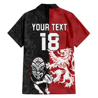 Custom British Lions New Zealand Family Matching Short Sleeve Bodycon Dress and Hawaiian Shirt Unique Style LT18 - Polynesian Pride