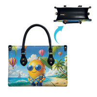 Funny Hawaii Mango Leather Bag Tropical Summer Beach Mascot Vacation