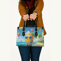 Funny Hawaii Mango Leather Bag Tropical Summer Beach Mascot Vacation