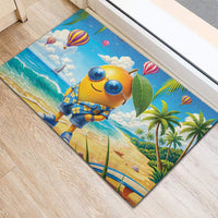 Funny Hawaii Mango Rubber Doormat Tropical Summer Beach Mascot Vacation
