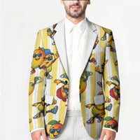 Funny Hawaii Mango Hip Hop Cartoon Blazer Summer Beach Party
