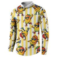Funny Hawaii Mango Hip Hop Cartoon Button Sweatshirt Summer Beach Party