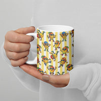 Funny Hawaii Mango Hip Hop Cartoon Ceramic Mug Summer Beach Party