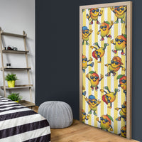 Funny Hawaii Mango Hip Hop Cartoon Door Cover Summer Beach Party