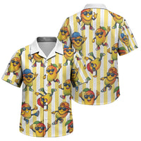 Funny Hawaii Mango Hip Hop Cartoon Family Matching Puletasi and Hawaiian Shirt Summer Beach Party