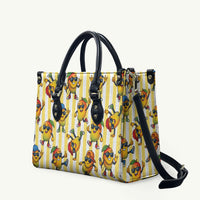 Funny Hawaii Mango Hip Hop Cartoon Leather Bag Summer Beach Party