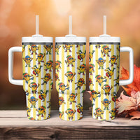 Funny Hawaii Mango Hip Hop Cartoon Tumbler With Handle Summer Beach Party