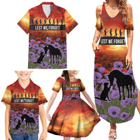 Personalised ANZAC Day Family Matching Summer Maxi Dress and Hawaiian Shirt Remembering the Animals of War