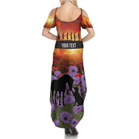 Personalised ANZAC Day Family Matching Summer Maxi Dress and Hawaiian Shirt Remembering the Animals of War