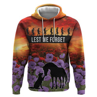 Personalised ANZAC Day Hoodie Remembering the Animals of War