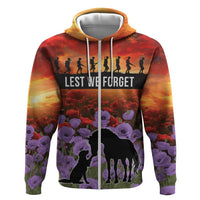 Personalised ANZAC Day Hoodie Remembering the Animals of War