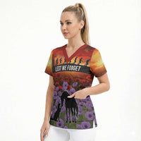 Personalised ANZAC Day Scrub Top Remembering the Animals of War