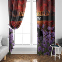 Personalised ANZAC Day Window Curtain Remembering the Animals of War