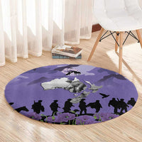 ANZAC Day Round Carpet Lest We Forget the Animals Too
