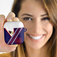 American Samoa Flag Day AirPods Case Polynesian Tribal Tattoo Eagle Art