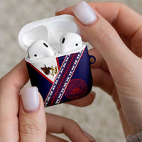 American Samoa Flag Day AirPods Case Polynesian Tribal Tattoo Eagle Art