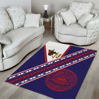 American Samoa Flag Day Area Rug Polynesian Tribal Tattoo Eagle Art