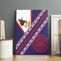 American Samoa Flag Day Canvas Wall Art Polynesian Tribal Tattoo Eagle Art