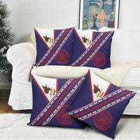 American Samoa Flag Day Pillow Cover Polynesian Tribal Tattoo Eagle Art