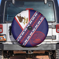 American Samoa Flag Day Spare Tire Cover Polynesian Tribal Tattoo Eagle Art