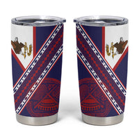 American Samoa Flag Day Tumbler Cup Polynesian Tribal Tattoo Eagle Art