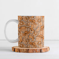 Brown Hawaii Palaka Cowboy Ceramic Mug Hawaiian Paniolo Festival Spirit LT19 Brown - Polynesian Pride