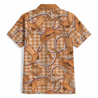 Brown Hawaii Palaka Cowboy Hawaiian Shirt Hawaiian Paniolo Festival Spirit LT19 - Polynesian Pride