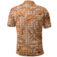 Brown Hawaii Palaka Cowboy Polo Shirt Hawaiian Paniolo Festival Spirit LT19 - Polynesian Pride