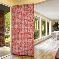 Red Hawaii Palaka Cowboy Door Cover Hawaiian Paniolo Festival Spirit LT19 - Polynesian Pride