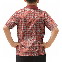 Red Hawaii Palaka Cowboy Kid Hawaiian Shirt Hawaiian Paniolo Festival Spirit LT19 - Polynesian Pride