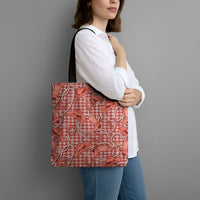 Red Hawaii Palaka Cowboy Tote Bag Hawaiian Paniolo Festival Spirit LT19 - Polynesian Pride