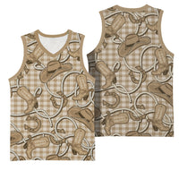 Beige Hawaii Palaka Cowboy Basketball Jersey Hawaiian Paniolo Festival Spirit LT19 - Polynesian Pride