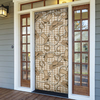 Beige Hawaii Palaka Cowboy Door Cover Hawaiian Paniolo Festival Spirit LT19 - Polynesian Pride