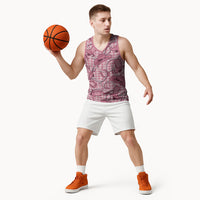 Pink Hawaii Palaka Cowboy Basketball Jersey Hawaiian Paniolo Festival Spirit LT19 - Polynesian Pride