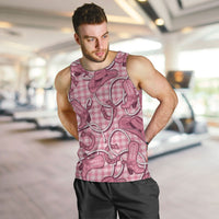 Pink Hawaii Palaka Cowboy Men Tank Top Hawaiian Paniolo Festival Spirit LT19 Pink - Polynesian Pride