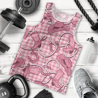 Pink Hawaii Palaka Cowboy Men Tank Top Hawaiian Paniolo Festival Spirit LT19 - Polynesian Pride