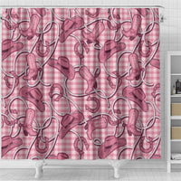 Pink Hawaii Palaka Cowboy Shower Curtain Hawaiian Paniolo Festival Spirit LT19 - Polynesian Pride