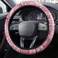 Pink Hawaii Palaka Cowboy Steering Wheel Cover Hawaiian Paniolo Festival Spirit LT19 - Polynesian Pride