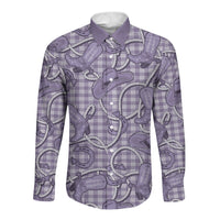 Purple Hawaii Palaka Cowboy Long Sleeve Button Shirt Hawaiian Paniolo Festival Spirit LT19 Unisex Purple - Polynesian Pride