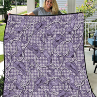 Purple Hawaii Palaka Cowboy Quilt Hawaiian Paniolo Festival Spirit LT19 Purple - Polynesian Pride