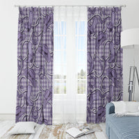 Purple Hawaii Palaka Cowboy Window Curtain Hawaiian Paniolo Festival Spirit LT19 - Polynesian Pride