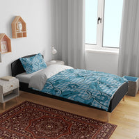 Blue Hawaii Palaka Cowboy Bedding Set Hawaiian Paniolo Festival Spirit LT19 - Polynesian Pride