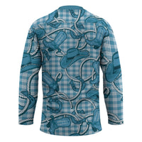 Blue Hawaii Palaka Cowboy Hockey Jersey Hawaiian Paniolo Festival Spirit LT19 - Polynesian Pride