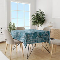 Blue Hawaii Palaka Cowboy Tablecloth Hawaiian Paniolo Festival Spirit LT19 - Polynesian Pride