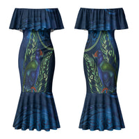 New Zealand Takahe Personalised Couples Matching Mermaid Dress and Hawaiian Shirt Silver Fern Galaxy Polynesian Pattern LT22 - Polynesian Pride