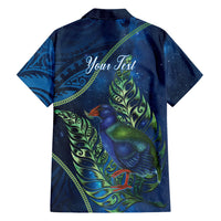 New Zealand Takahe Personalised Family Matching Off Shoulder Short Dress and Hawaiian Shirt Silver Fern Galaxy Polynesian Pattern LT22 - Polynesian Pride