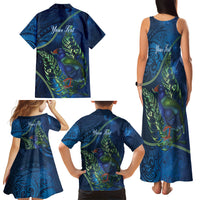 New Zealand Takahe Personalised Family Matching Tank Maxi Dress and Hawaiian Shirt Silver Fern Galaxy Polynesian Pattern LT22 - Polynesian Pride