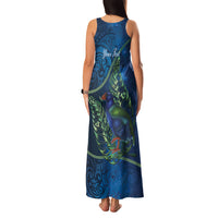 New Zealand Takahe Personalised Family Matching Tank Maxi Dress and Hawaiian Shirt Silver Fern Galaxy Polynesian Pattern LT22 - Polynesian Pride