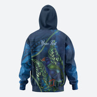 New Zealand Takahe Personalised Hoodie Silver Fern Galaxy Polynesian Pattern LT22 - Polynesian Pride